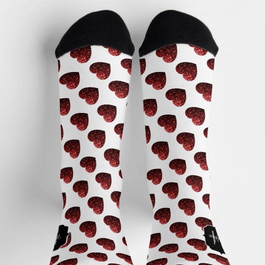 Glitzer-Muster Monogram Socken (Oben)