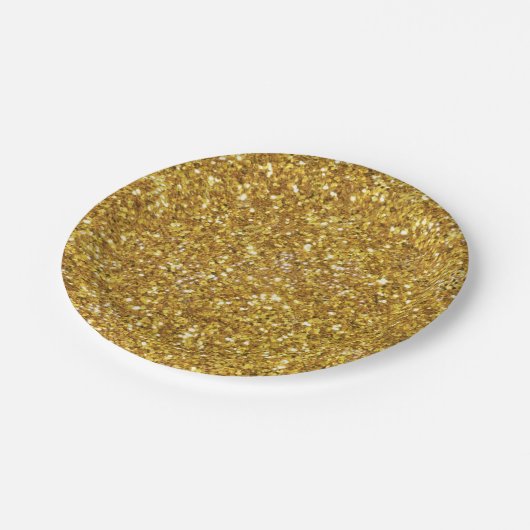 Glitzer-Muster Pappteller (Schrägansicht)