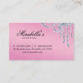 Glitzer-Nagel-Salon-Verabredung elegantes Bling Visitenkarte (Rückseite)