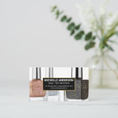 Glitzer Nail Polnische Flaschen Visitenkarte (Stehend Vorderseite)