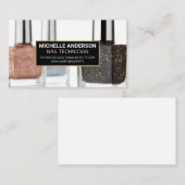 Glitzer Nail Polnische Flaschen Visitenkarte (Vorne/Hinten)