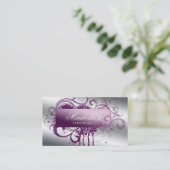 Glitzer Nail Salon Ernennung Elegante Bling Terminkarte (Stehend Vorderseite)