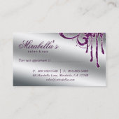 Glitzer Nail Salon Ernennung Elegante Bling Terminkarte (Rückseite)