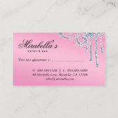 Glitzer Nail Salon Ernennung Elegante Bling Terminkarte (Rückseite)