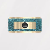 Glitzer Name Werbeaktion Online Shop Logo Rosa Etiketten (Design 1)