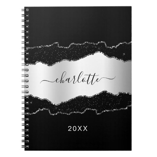 Glitzer-Namensskripte Notizblock (Vorderseite)