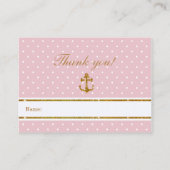 Glitzer Nautical Baby Dusche Windelwaschkarte Begleitkarte (Rückseite)