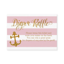 Glitzer Nautical Baby Dusche Windelwaschkarte