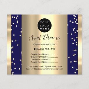Glitzer Navy für die Preisliste für benutzerdefini Flyer