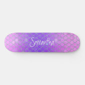 Glitzer Niedlich lila rosa Chic Skateboard (Horizontal)