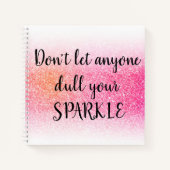 Glitzer Notebook/Journal Notizblock (Vorderseite)