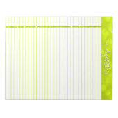 Glitzer Notepad in Chartreuse Notizblock (Vorderseite)