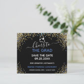 Glitzer Nurse Abschluss Save the Date Pinning (Stehend Vorderseite)
