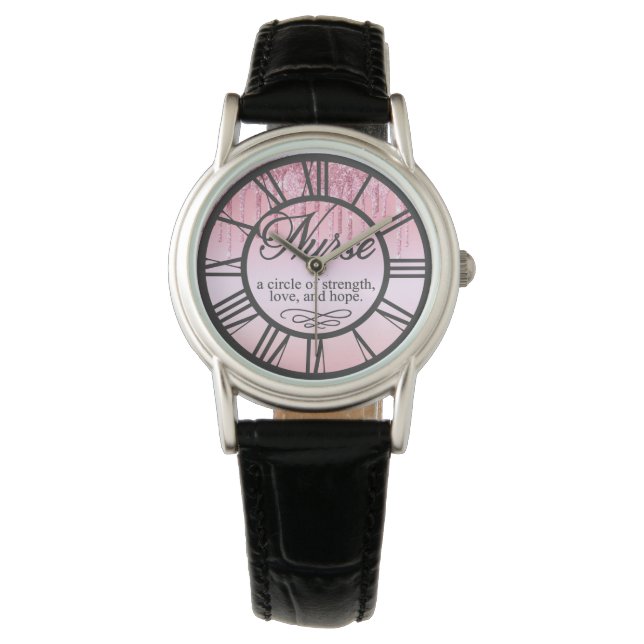 Glitzer Nurse Watch Armbanduhr (Vorderseite)