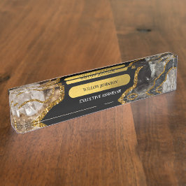 Glitzer Office Namensplakette