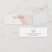 Glitzer-Ohrring-Anzeige der weißen Keramik Mini Visitenkarte (Vorne/Hinten)