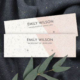 Glitzer-Ohrring-Anzeige der weißen Keramik Mini Visitenkarte