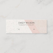 Glitzer-Ohrring-Anzeige der weißen Keramik Mini Visitenkarte (Vorderseite)