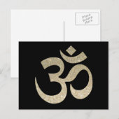 Glitzer Om Symbol Postkarte (Vorne/Hinten)