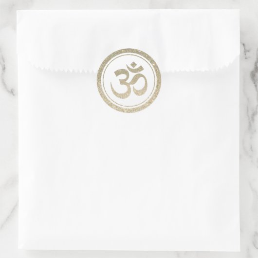 Glitzer Om Symbol Sticker (Tasche)