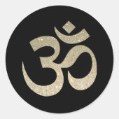 Glitzer Om Symbol Sticker (Vorderseite)