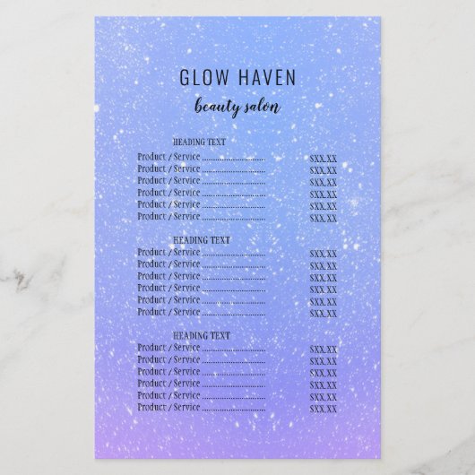 Glitzer Ombre Beauty Salon Flyer (Vorne)