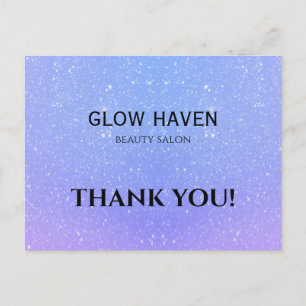 Glitzer Ombre Beauty Salon Postkarte