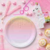 Glitzer Ombré Glam Glitzern Pappteller (Party)