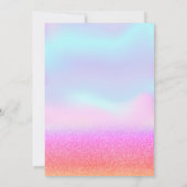 Glitzer Ombre, Holografy Eiffel Tower Quinceanera Einladung (Rückseite)