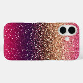Glitzer Ombre Pink Gold Case-Mate iPhone Hülle (Rückseite (Horizontal))