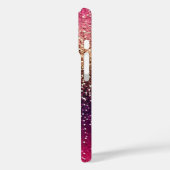 Glitzer Ombre Pink Gold Case-Mate iPhone Hülle (Rückseite / Links)
