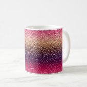 Glitzer Ombre Pink Gold Kaffeetasse (VorderseiteRechts)