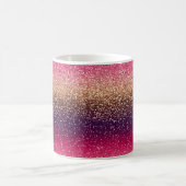 Glitzer Ombre Pink Gold Kaffeetasse (Mittel)