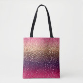 Glitzer Ombre Pink Gold Tasche (Vorderseite)