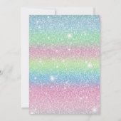 Glitzer Oneder Meerjungfrau Geburtstag Einladung (Rückseite)