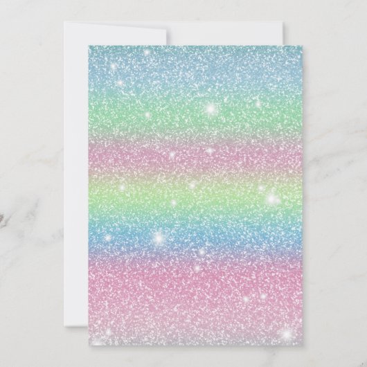 Glitzer Oneder Meerjungfrau Geburtstag Einladung (Rückseite)