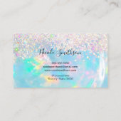 Glitzer Opal Edelstein Visitenkarte (Rückseite)