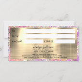 Glitzer Opal-Geschenkgutschein (Rückseite)