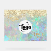 Glitzer-Opal-Hintergrund Acrylschild (Vorderseite)