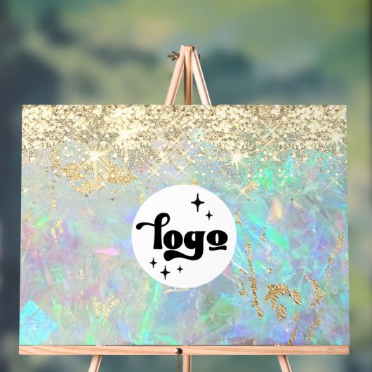 Glitzer-Opal-Hintergrund Acrylschild (Neutral)