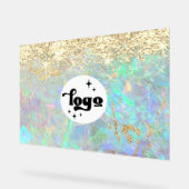 Glitzer-Opal-Hintergrund Acrylschild (Winkel)