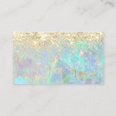 Glitzer opal Hintergrund vielen Dank Visitenkarte (Rückseite)