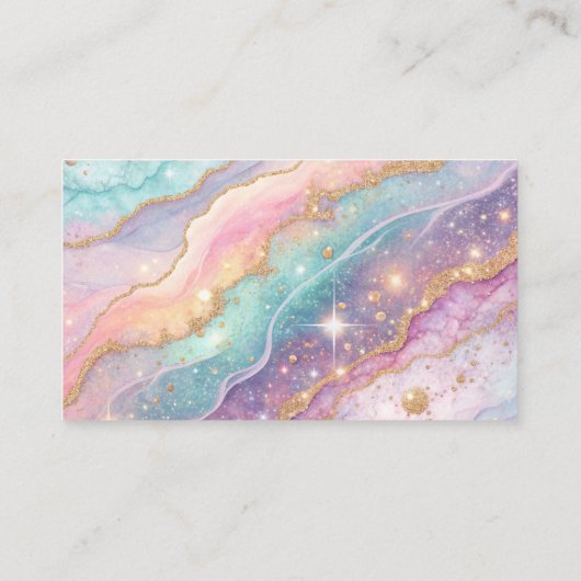 Glitzer-Opal-Hintergrund Visitenkarte (Rückseite)