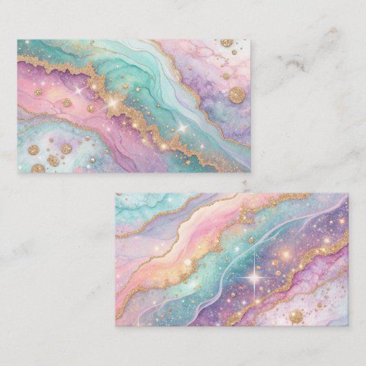 Glitzer-Opal-Hintergrund Visitenkarte (Vorne/Hinten)