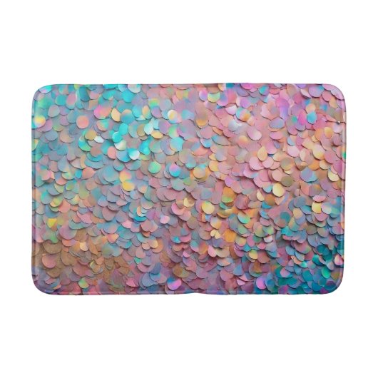 Glitzer Opal Holographic Modern Collection Badematte (Vorderseite)