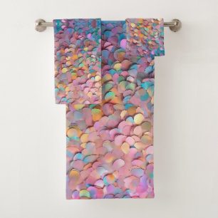 Glitzer Opal Holographic Modern Collection Badhandtuch Set