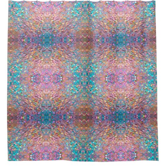 Glitzer Opal Holographic Modern Collection Duschvorhang (Vorderseite)