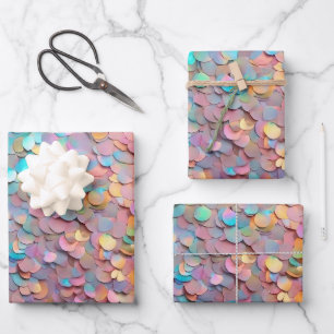 Glitzer Opal Holographic Modern Collection Geschenkpapier Set