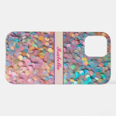 Glitzer Opal Holographic Modern Collection iPhone Hülle (Rückseite (Horizontal))