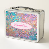Glitzer Opal Holographic Modern Collection Metall Brotdose (Rückseite)